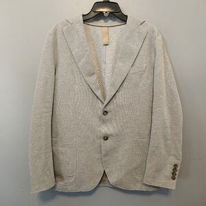 New Eleventy Jacket Blazer Men's US 42 / EU 52 Gray Cotton Stretch Unstructured